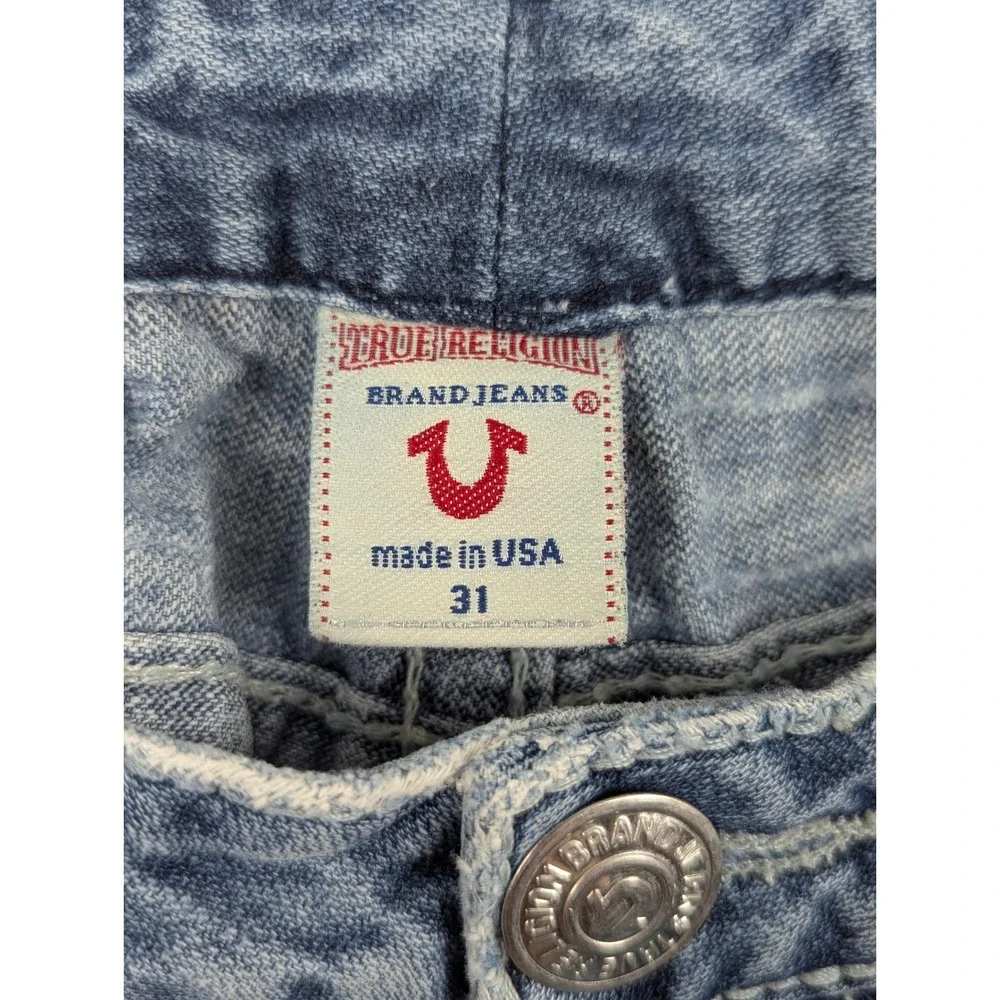 True Religion Billy Big T Mens Blue Bootcut Jeans Size 31 Made in USA